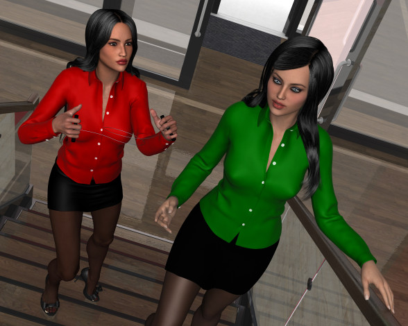 Обои картинки фото garotte, 3д графика, фантазия , fantasy, фон, взгляд, девушка