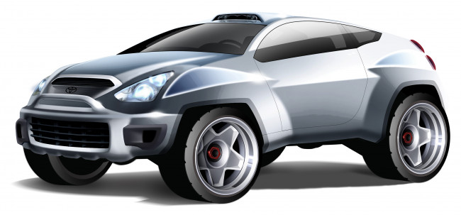 Обои картинки фото toyota rsc concept 2001, автомобили, 3д, 2001, concept, rsc, toyota, графика, кроссовер, внедорожник
