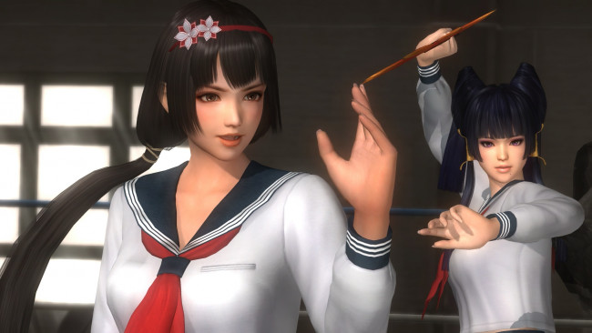 Обои картинки фото 3д графика, аниме , anime, фон, взгляд, девушки, поза