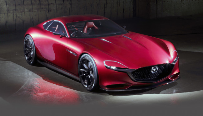 Обои картинки фото mazda rx vision concept 2014, автомобили, mazda, rx, 2014, concept, vision, красная