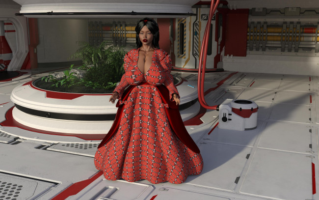 Обои картинки фото 3д графика, люди , people, фон, взгляд, девушка