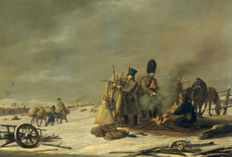 Картинка рисованное живопись ночной лагерь у деревни молодечно жанровая johannes hari i пейзаж картина