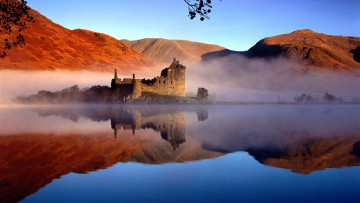 Картинка kilchurn+castle+шотландия города замки+англии kilchurn castle шотландия