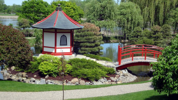 Картинка природа парк японский сад
