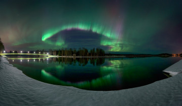 Картинка природа северное+сияние сполохи ночь