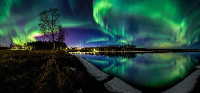 Обои картинки фото природа, северное сияние, сполохи, ночь