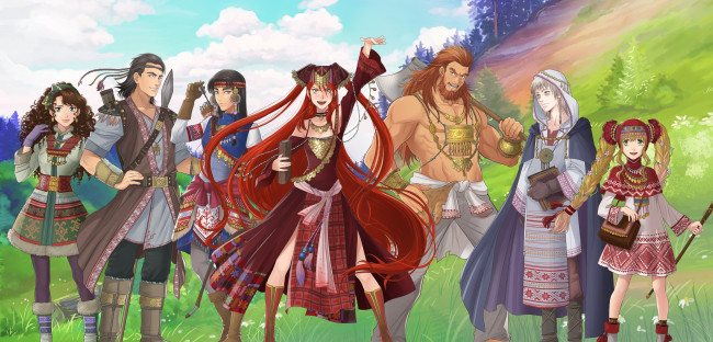 Обои картинки фото рисованное, люди