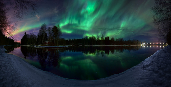 Обои картинки фото природа, северное сияние, сполохи, ночь