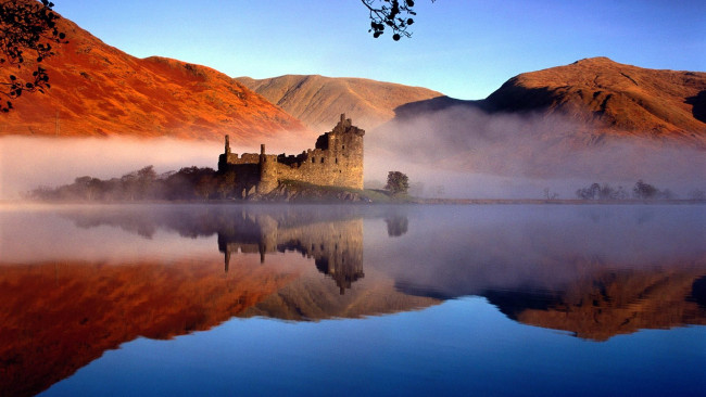 Обои картинки фото kilchurn castle шотландия, города, замки англии, kilchurn, castle, шотландия