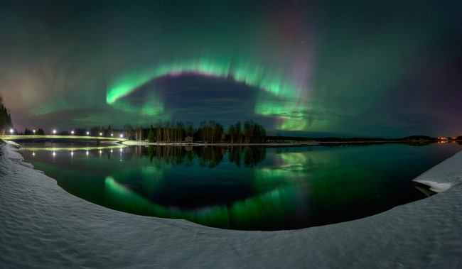 Обои картинки фото природа, северное сияние, сполохи, ночь