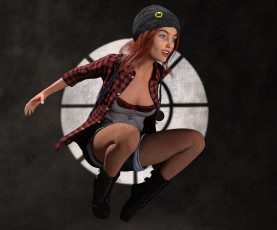 Картинка 3д+графика люди+ people фон взгляд девушка