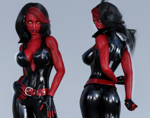 обоя 3д графика, люди , people, взгляд, девушка, фон