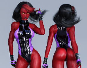 Картинка 3д+графика люди+ people взгляд фон девушка