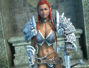 Картинка 3д+графика эльфы+ elves фон эльфийка взгляд