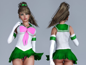 Картинка 3д+графика люди+ people фон девушка взгляд