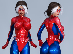 обоя 3д графика, люди , people, девушка, фон, взгляд