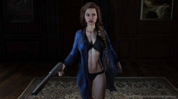 Картинка 3д+графика фантазия+ fantasy девушка взгляд фон