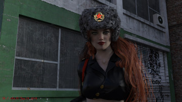 Картинка 3д+графика люди+ people фон девушка взгляд