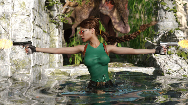 Обои картинки фото 3д графика, фантазия , fantasy, фон, взгляд, девушка