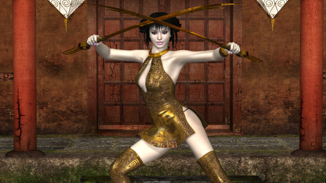 Обои картинки фото 3д графика, люди , people, фон, взгляд, девушка