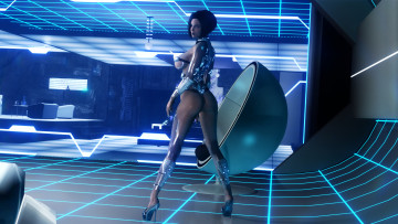 Картинка 3д+графика _science+fiction девушка фон униформа