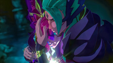 Картинка видео+игры league+of+legends rakan xayah пара объятия