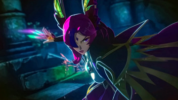 Картинка видео+игры league+of+legends xayah магия