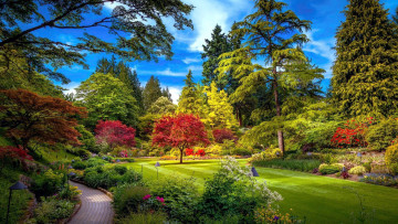 Картинка butchart+gardens british+columbia canada природа парк butchart gardens