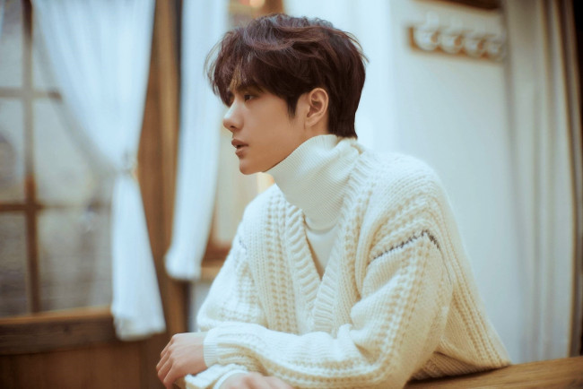 Обои картинки фото мужчины, wang yi bo, актер, свитер, водолазка