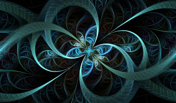 Картинка 3д+графика абстракция+ abstract дуги лепестки