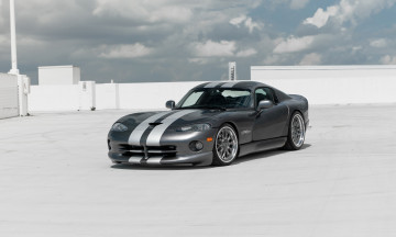 Картинка автомобили dodge viper grey muscle car parking