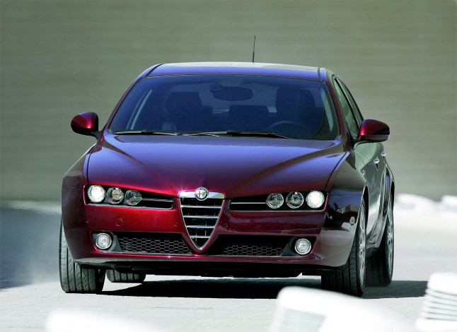 Обои картинки фото alfa romeo 159, автомобили, alfa romeo, вишневый
