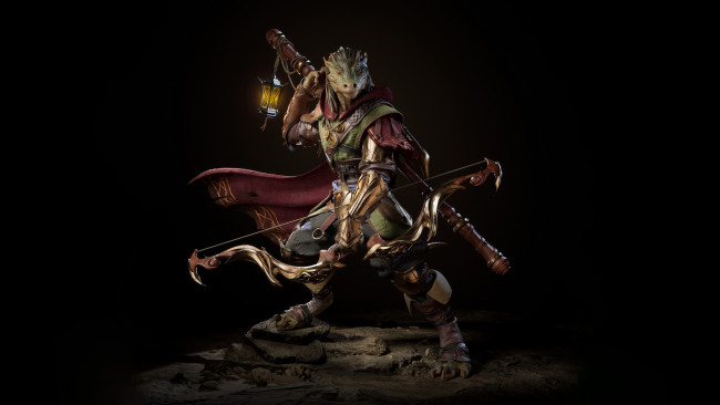 Обои картинки фото фэнтези, существа, ящер, воин