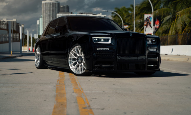 Обои картинки фото автомобили, rolls-royce, black, road, luxury