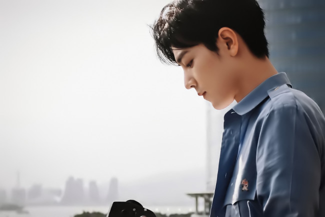 Обои картинки фото мужчины, xiao zhan, актер, рубашка