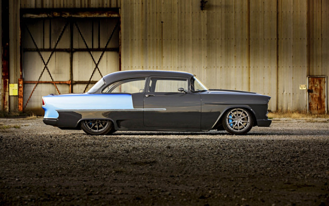 Обои картинки фото chevrolet, автомобили, bel, air, custom