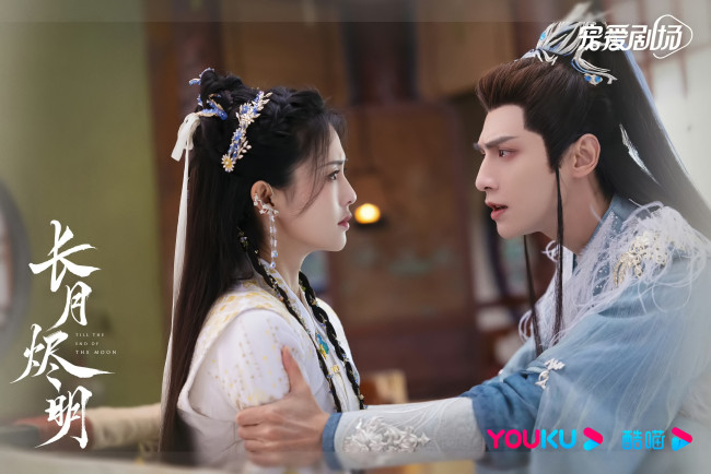 Обои картинки фото кино фильмы, till the end of the moon, светлый, пепел, луны, тань, тай, цзинь, минъе, бог, войны, владыка, демонов, ли, сусу, е, сеу