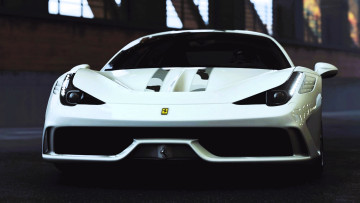 Картинка ferrari+458+italia автомобили ferrari белый