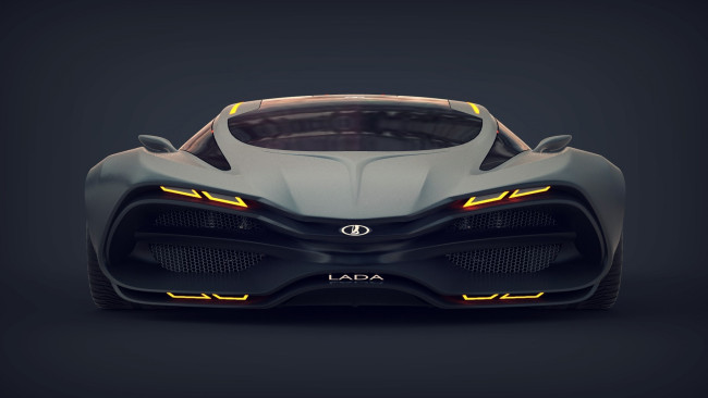 Обои картинки фото lada raven, автомобили, 3д, серый, прототип