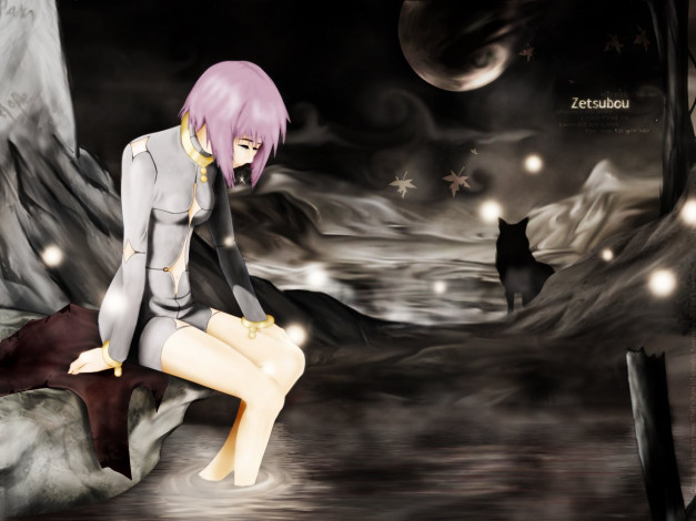 Обои картинки фото аниме, wolf`s, rain