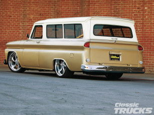 Картинка 1966 chevrolet suburban автомобили custom van`s
