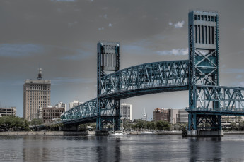 Картинка main street bridge jacksonville florida города мосты флорида река джексонвилл