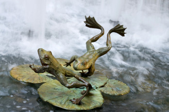 Картинка san francisco california разное рельефы статуи музейные экспонаты лягушки фонтан сан-франциско калифорния