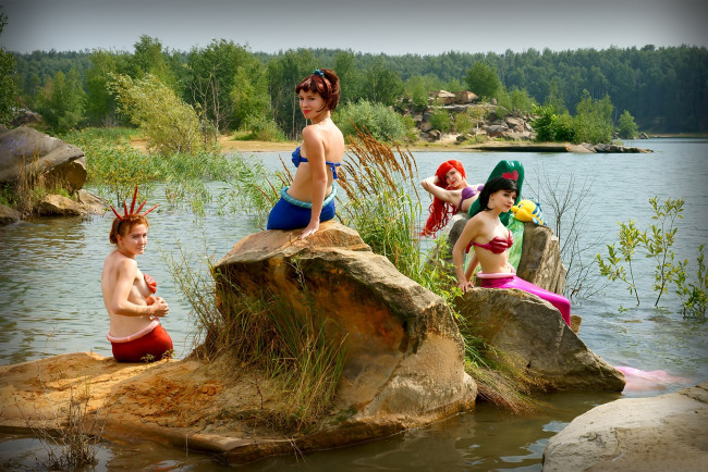 Обои картинки фото -Unsort Креатив, девушки, unsort, креатив, русалки