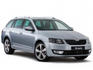 обоя автомобили, skoda, 5e, wagon, octavia, серый