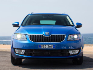 обоя автомобили, skoda, octavia, синий, 5e, wagon