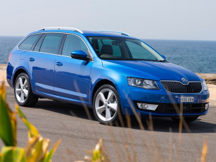 Картинка автомобили skoda синий 5e wagon octavia