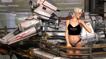 Картинка 3д+графика fantasy+ фантазия девушка тренажер