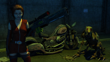 Картинка 3д+графика fantasy+ фантазия робот взгляд девушка