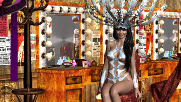 Картинка 3д+графика people+ люди девушка взгляд улыбка